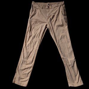 Brown George Slim Straight Pants